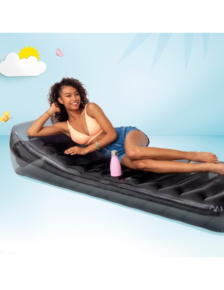 Espreguiçadeira inflável cinza INTEX | Distria