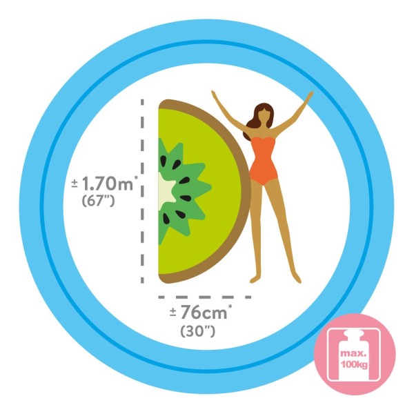 Colchão insuflável com forma de kiwi | Insufláveis Intex