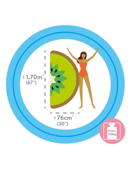 Colchão insuflável com forma de kiwi | Insufláveis Intex