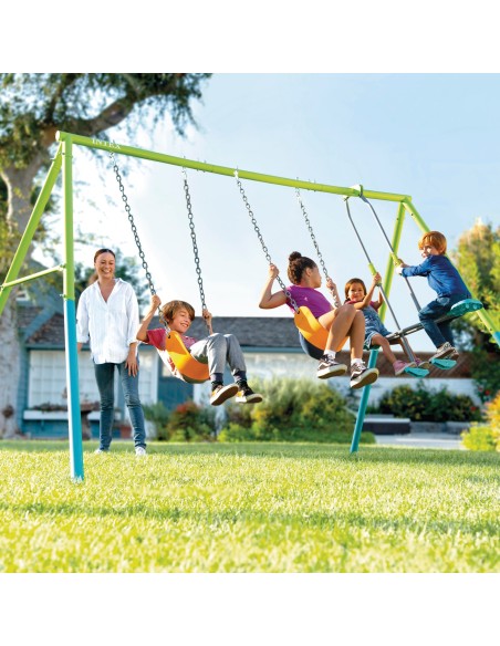 Balanço de jardim infantil duplo e gangorra INTEX | Distria