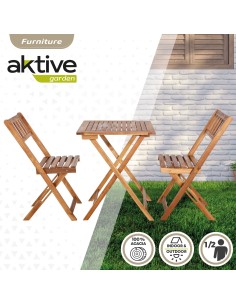 Cadeiras e mesa de madeira para jardim | Distria 2