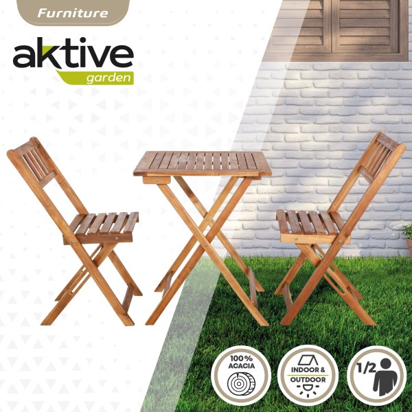 Cadeiras e mesa de madeira para jardim | Distria