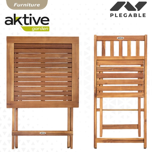 Cadeiras e mesa de madeira para jardim | Distria