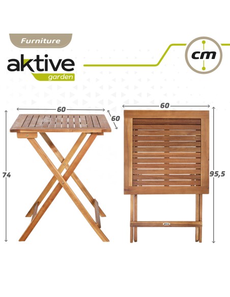 Cadeiras e mesa de madeira para jardim | Distria