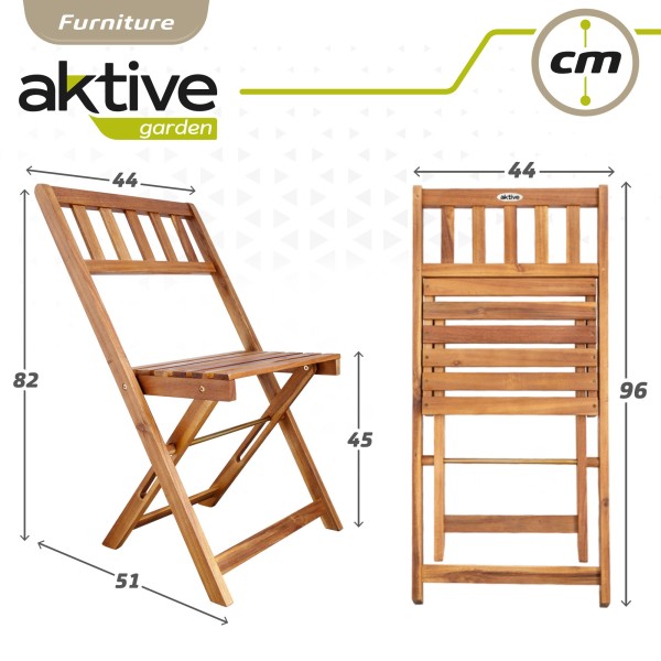Cadeiras e mesa de madeira para jardim | Distria