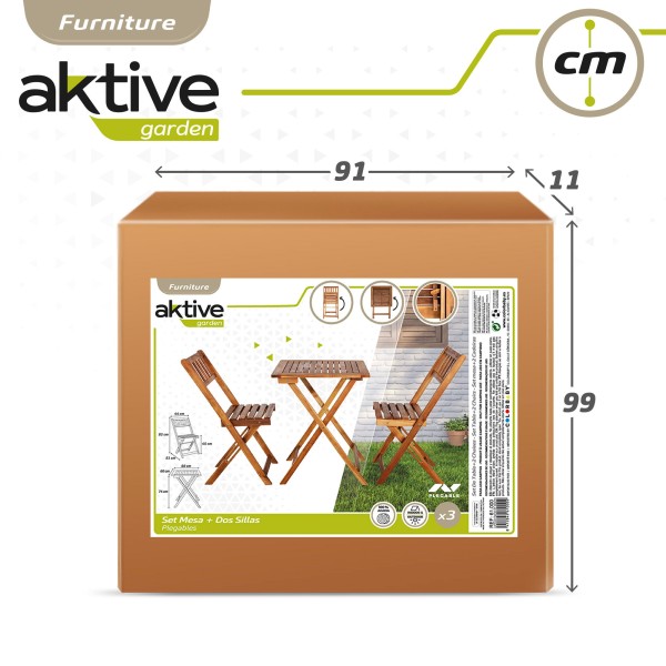 Cadeiras e mesa de madeira para jardim | Distria