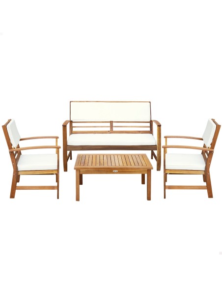 Conjunto jardim Mesa, banco e cadeirões Aktive Garden | Distria