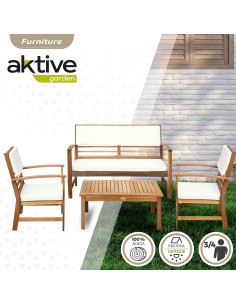 Conjunto jardim Mesa, banco e cadeirões Aktive Garden | Distria 2
