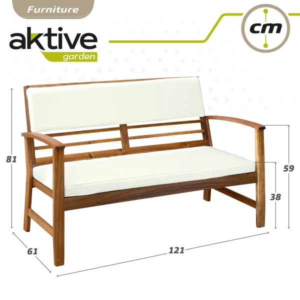Conjunto jardim Mesa, banco e cadeirões Aktive Garden | Distria