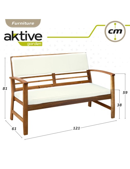 Conjunto jardim Mesa, banco e cadeirões Aktive Garden | Distria
