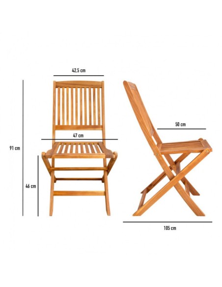 Cadeiras de madeira para exterior Aktive Garden | Distria