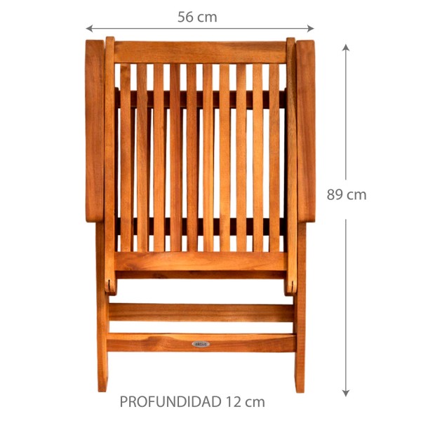 Set 2 cadeiras de jardim 5 posições | Distria