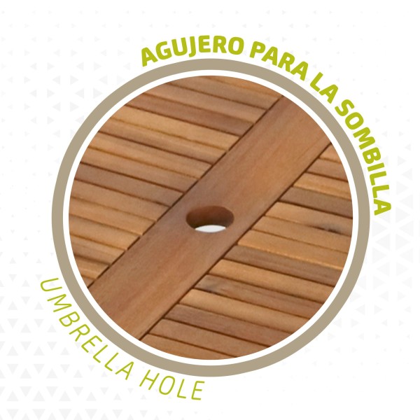 Mesa de madeira sustentável para jardim |Distria