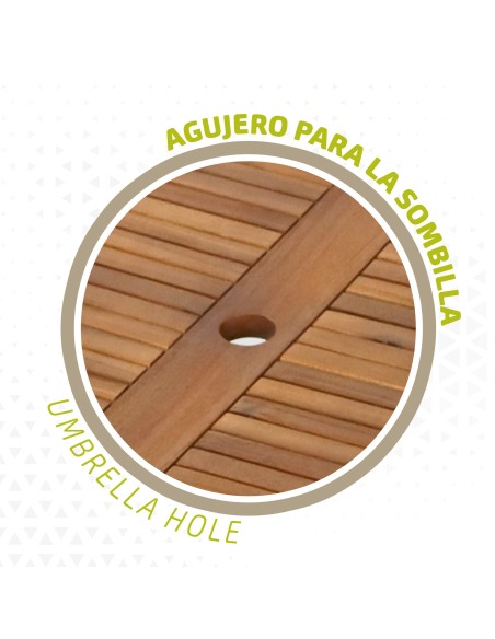 Mesa de madeira sustentável para jardim |Distria