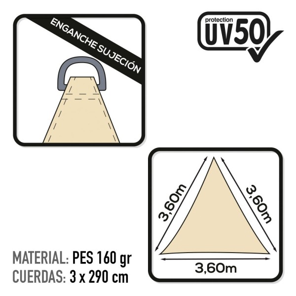 Sombra de vela com proteção UV 50  Amarelo claro | Distria