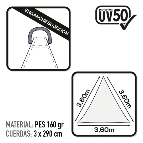  Toldo de vela triangular | Distria