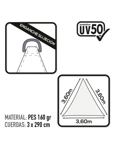  Toldo de vela triangular | Distria