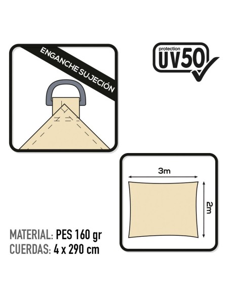 Sombra de vela com proteção UV 50 | Distria