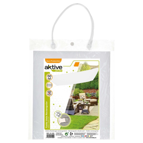 Acessórios de jardim | Toldo de vela retangular | Proteção solar UV50