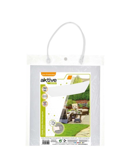 Acessórios de jardim | Toldo de vela retangular | Proteção solar UV50
