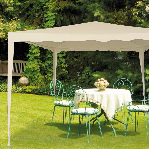 Grande gazebo de jardim de 9 m² em tom creme Aktive | Distria