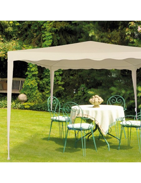 Grande gazebo de jardim de 9 m² em tom creme Aktive | Distria