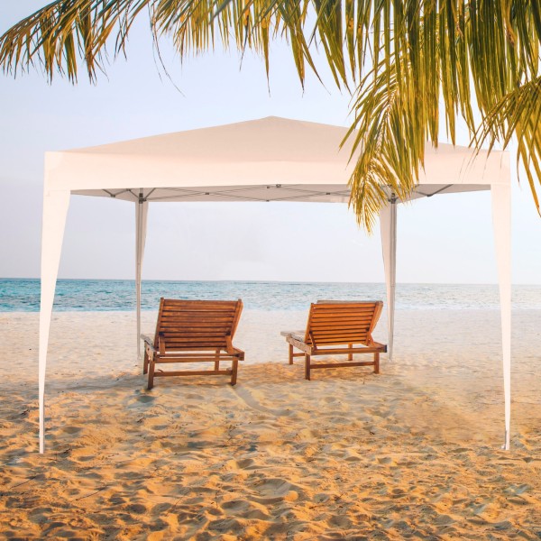 Gazebo de jardim dobrável em marfim | Distria