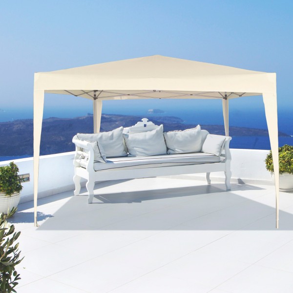 Gazebo de jardim dobrável em marfim | Distria