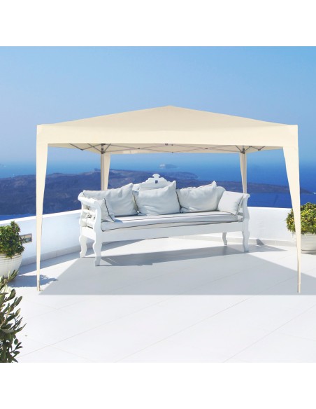 Gazebo de jardim dobrável em marfim | Distria