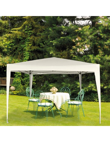 Gazebo de jardim dobrável em marfim | Distria