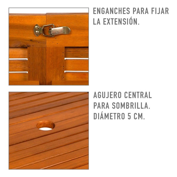 Mesa de jardim extensível 8 pessoas | Móveis de jardim