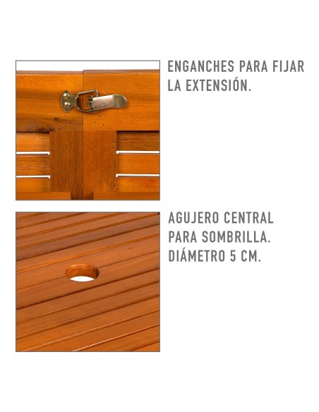 Mesa de jardim extensível 8 pessoas | Móveis de jardim