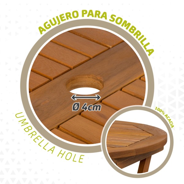 Mesa de jardim dobrável 2 pessoas | Móveis de jardim