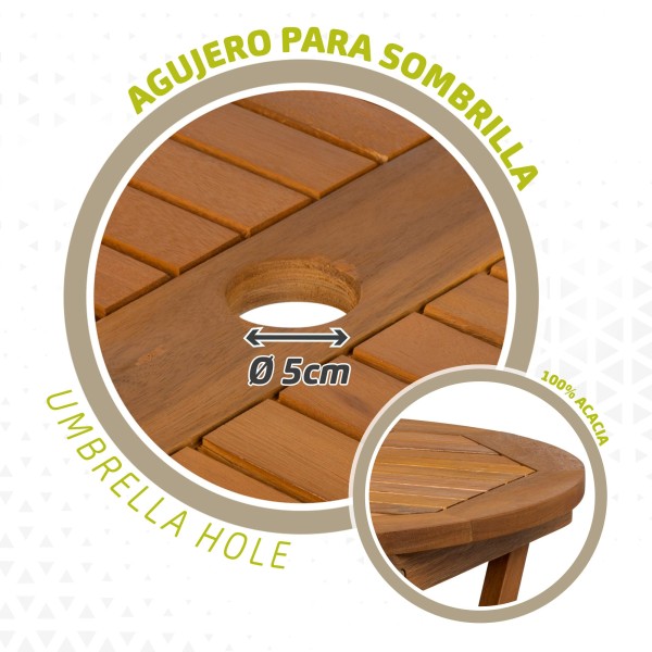 Mesa de jardim extensível 6 pessoas | Móveis de jardim