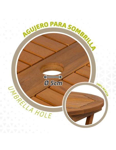 Mesa de jardim extensível 6 pessoas | Móveis de jardim