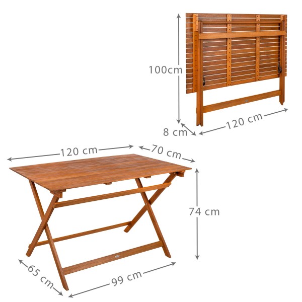Mesa de jardim retangular para 6 pessoas | Móveis de jardim