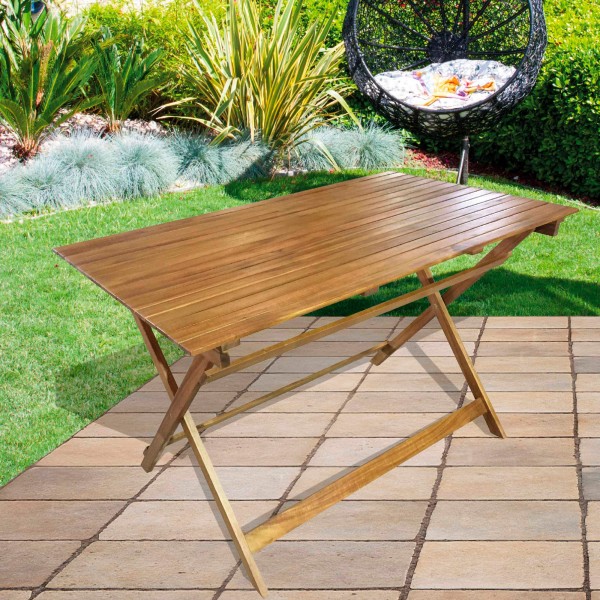 Mesa de jardim retangular para 6 pessoas | Móveis de jardim