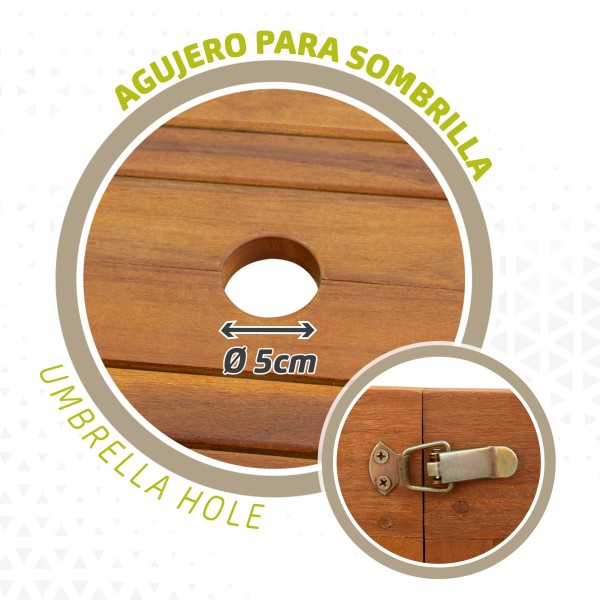 Mesa de jardim extensível 6 pessoas | Móveis de jardim