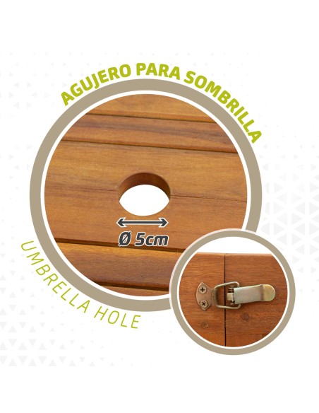Mesa de jardim extensível 6 pessoas | Móveis de jardim