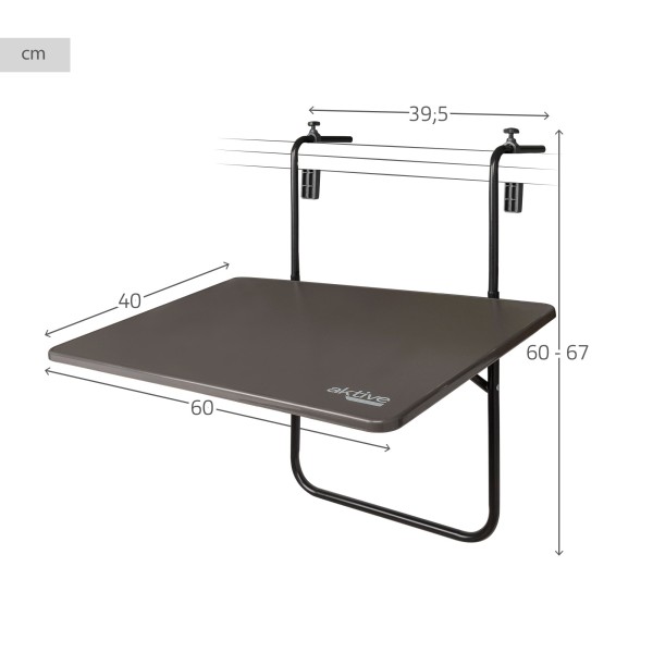 Mesa dobrável para varanda Aktive | Distria mesas dobráveis