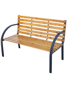 Banco de jardim em madeira clara | Móveis de jardim