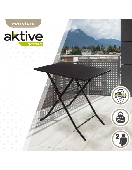 Mesa de jardim dobrável quadrada Aktive | Mesas dobráveis Distria 