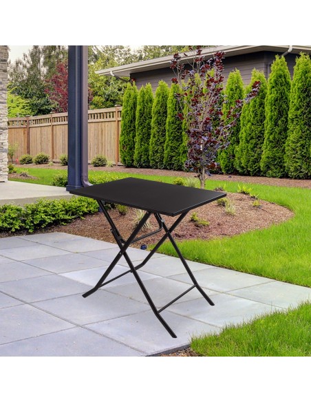 Mesa de jardim dobrável quadrada Aktive | Mesas dobráveis Distria 