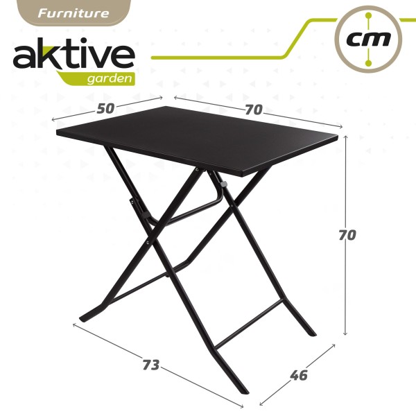 Mesa de jardim dobrável quadrada Aktive | Mesas dobráveis Distria 