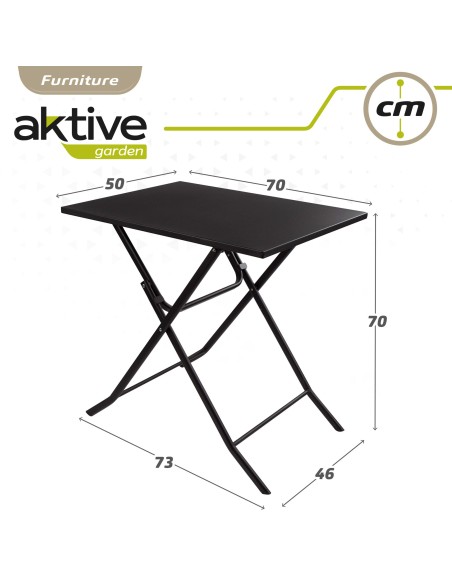 Mesa de jardim dobrável quadrada Aktive | Mesas dobráveis Distria 