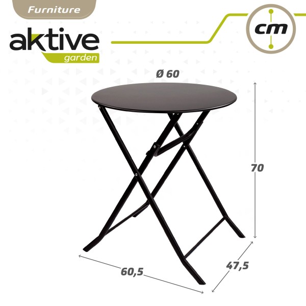 Mesa redonda dobrável para jardim Aktive | Mesas dobráveis Distria