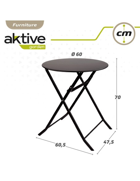 Mesa redonda dobrável para jardim Aktive | Mesas dobráveis Distria