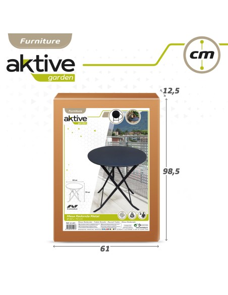 Mesa redonda dobrável para jardim Aktive | Mesas dobráveis Distria