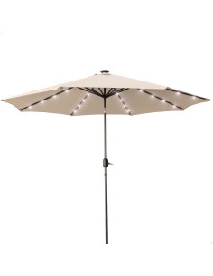 Guarda-sol de terraço Ø300 cm 32 LED | Guarda-sóis