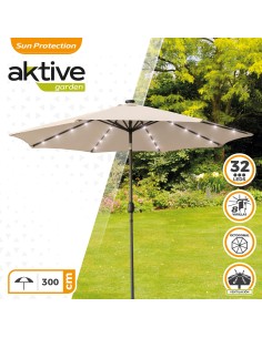 Guarda-sol de terraço Ø300 cm 32 LED | Guarda-sóis 2